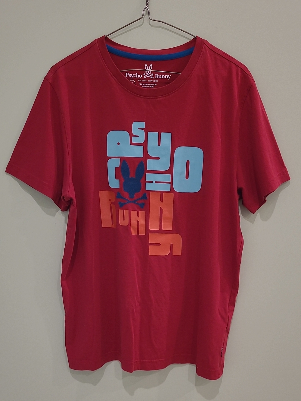Psycho Bunny Lyons Flocking Graphic Logo Tee